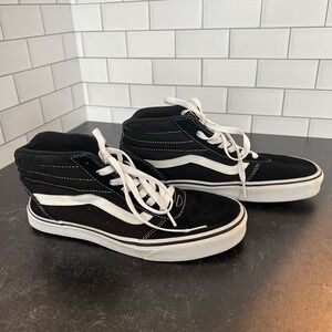 80s Skater Royalty - Vans Old Skool Pro Classics High top Black Sk8-Hi Womens 8